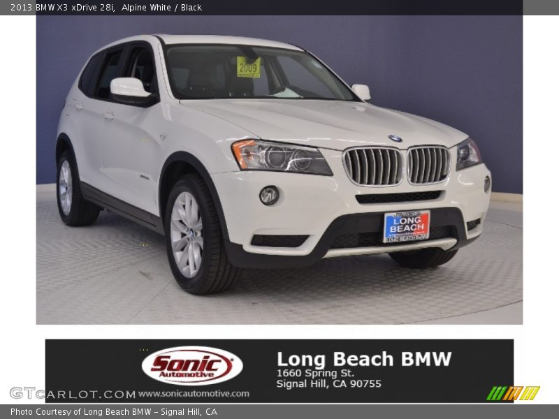 Alpine White / Black 2013 BMW X3 xDrive 28i