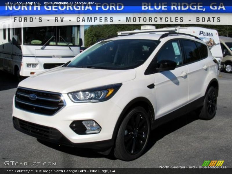 White Platinum / Charcoal Black 2017 Ford Escape SE