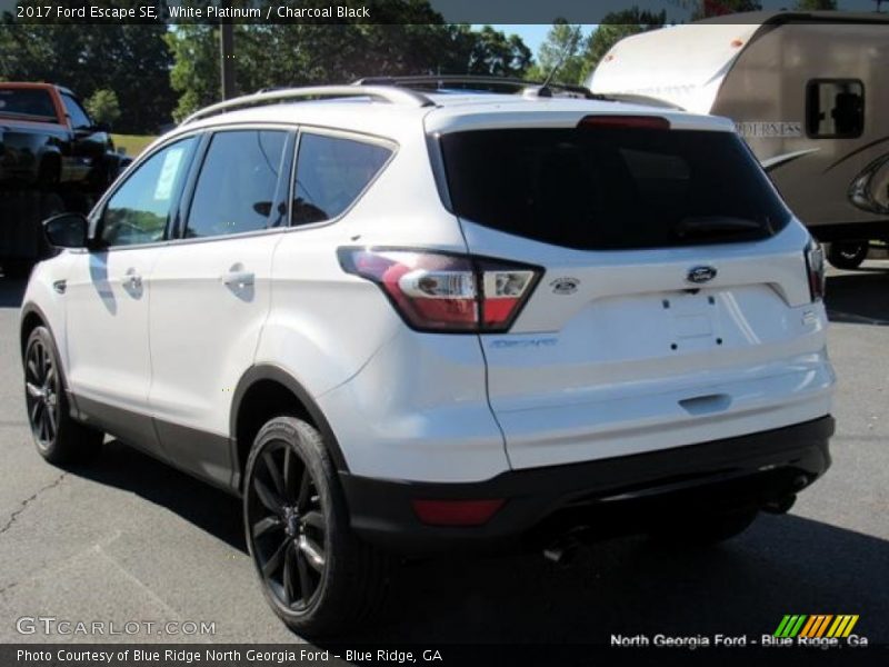 White Platinum / Charcoal Black 2017 Ford Escape SE