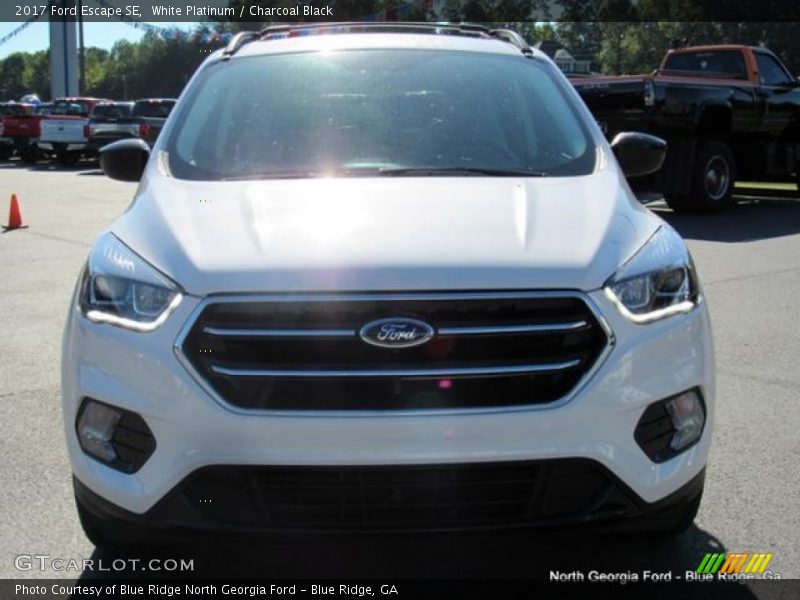 White Platinum / Charcoal Black 2017 Ford Escape SE