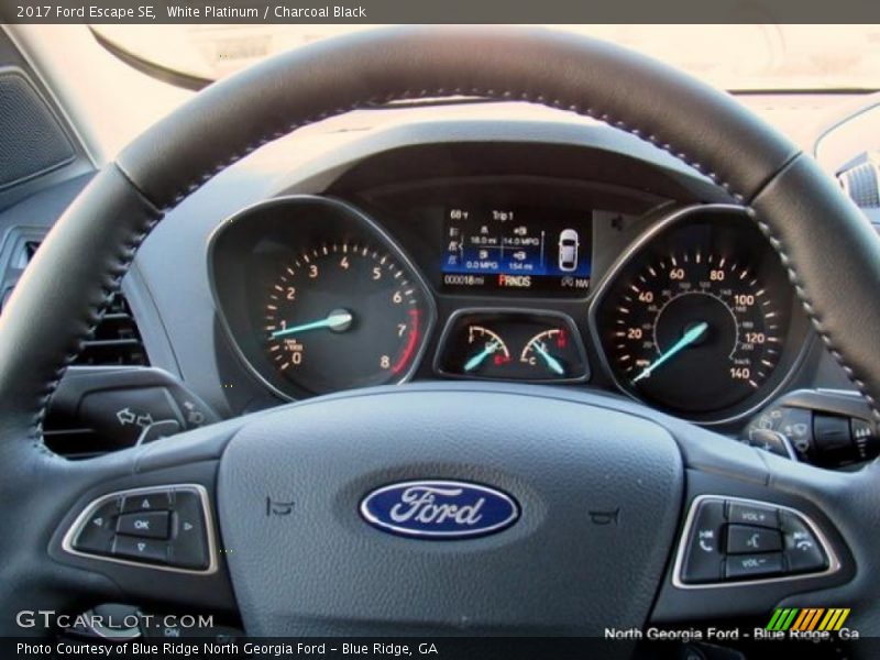 White Platinum / Charcoal Black 2017 Ford Escape SE