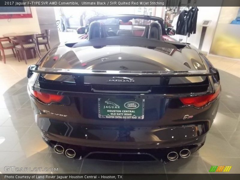Ultimate Black / SVR Quilted Red W/Jet Stitching 2017 Jaguar F-TYPE SVR AWD Convertible