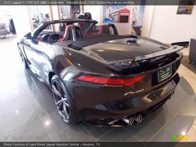 Ultimate Black / SVR Quilted Red W/Jet Stitching 2017 Jaguar F-TYPE SVR AWD Convertible