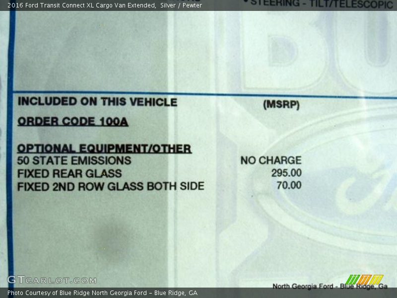 Silver / Pewter 2016 Ford Transit Connect XL Cargo Van Extended
