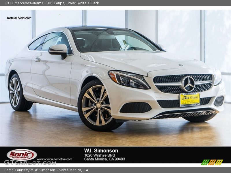 Polar White / Black 2017 Mercedes-Benz C 300 Coupe
