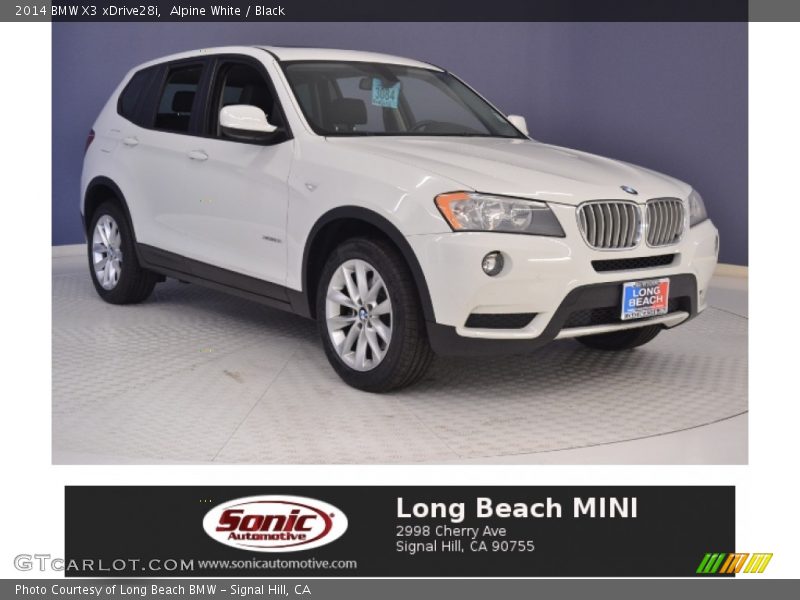 Alpine White / Black 2014 BMW X3 xDrive28i