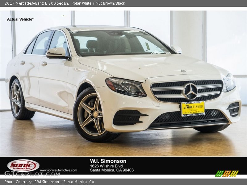 Polar White / Nut Brown/Black 2017 Mercedes-Benz E 300 Sedan