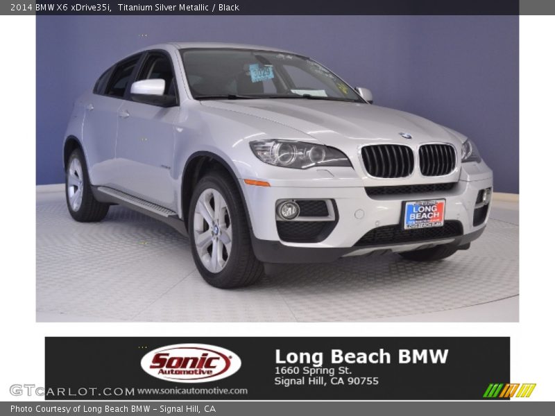 Titanium Silver Metallic / Black 2014 BMW X6 xDrive35i