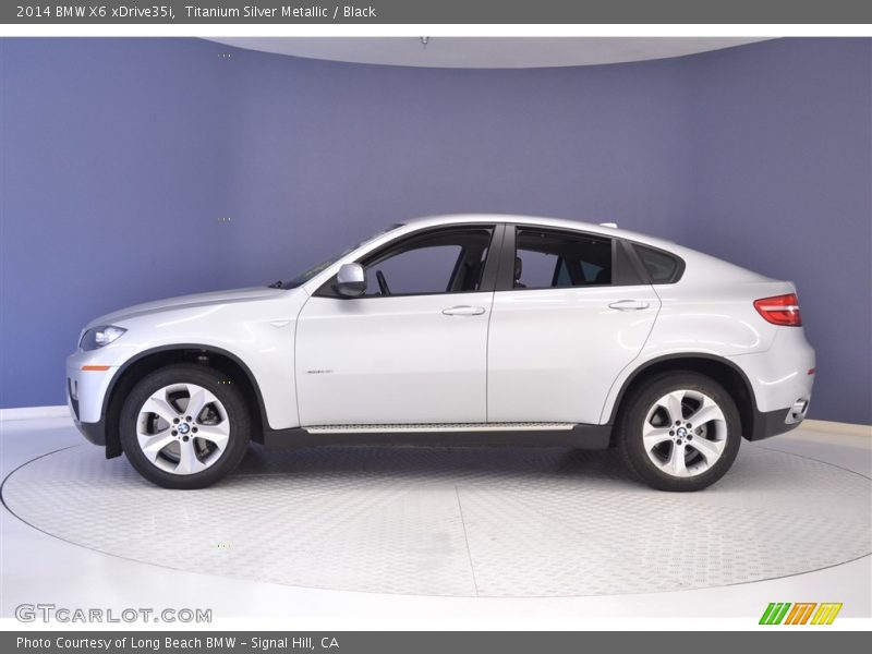 Titanium Silver Metallic / Black 2014 BMW X6 xDrive35i