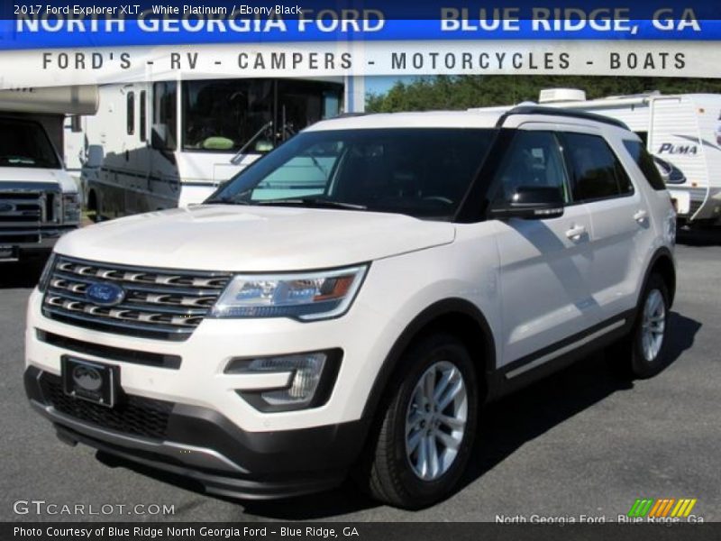 White Platinum / Ebony Black 2017 Ford Explorer XLT