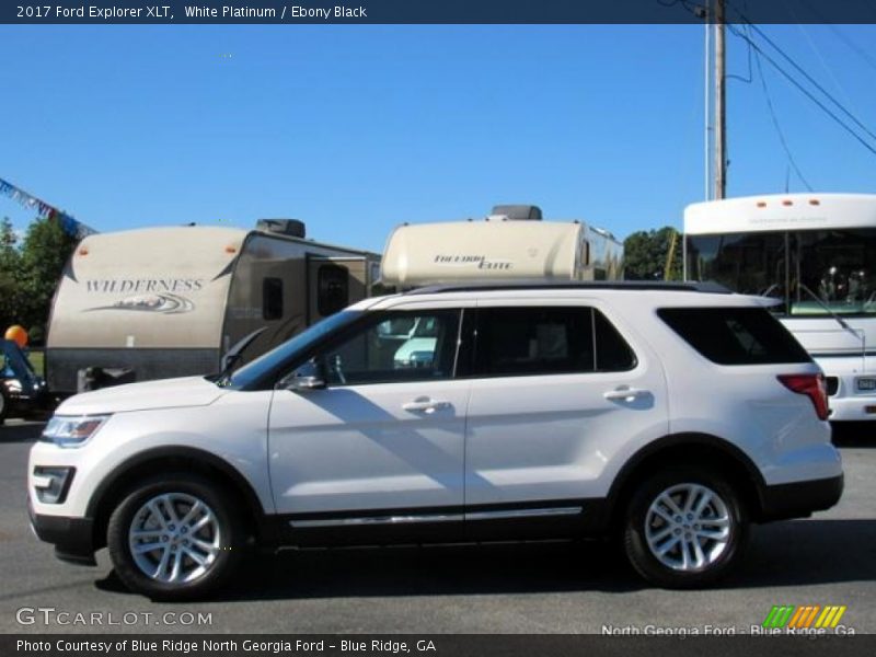 White Platinum / Ebony Black 2017 Ford Explorer XLT