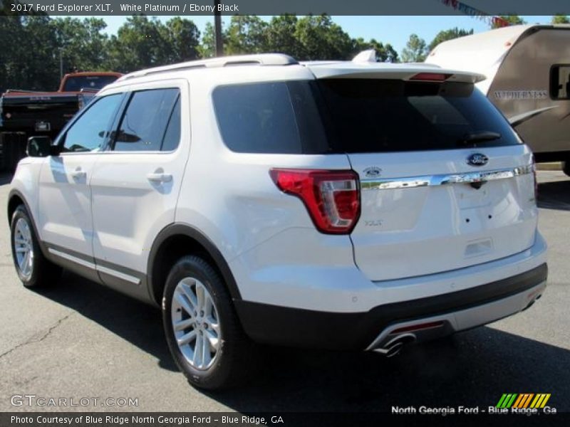 White Platinum / Ebony Black 2017 Ford Explorer XLT