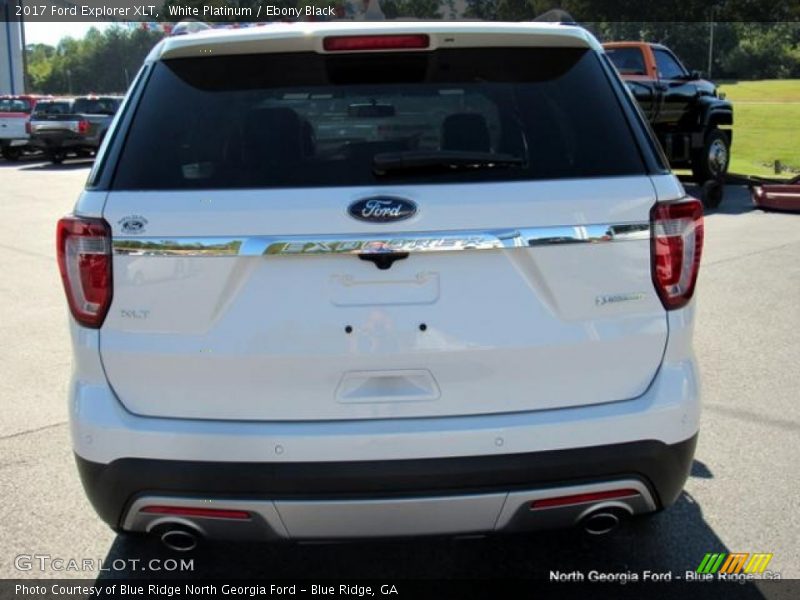 White Platinum / Ebony Black 2017 Ford Explorer XLT