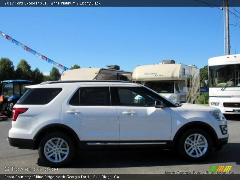 White Platinum / Ebony Black 2017 Ford Explorer XLT