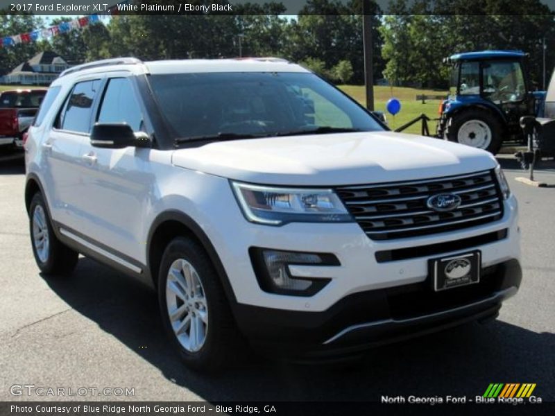 White Platinum / Ebony Black 2017 Ford Explorer XLT