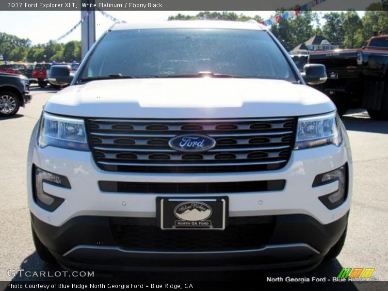 White Platinum / Ebony Black 2017 Ford Explorer XLT