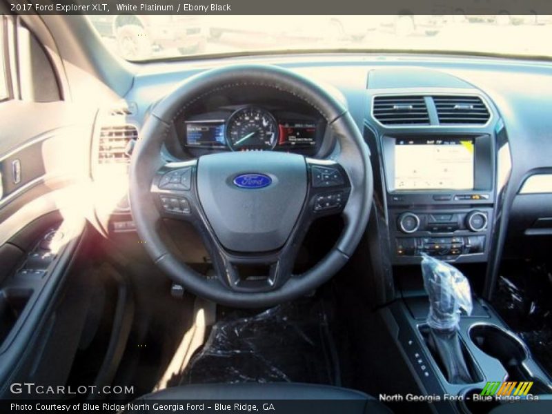 White Platinum / Ebony Black 2017 Ford Explorer XLT