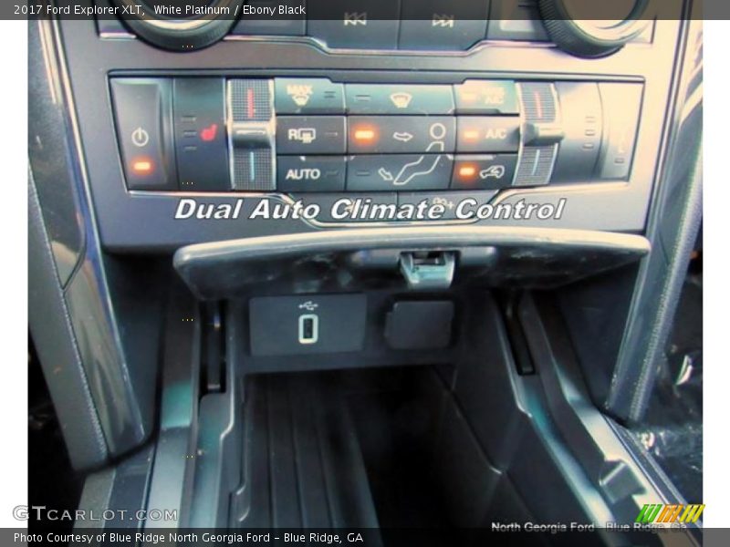 White Platinum / Ebony Black 2017 Ford Explorer XLT