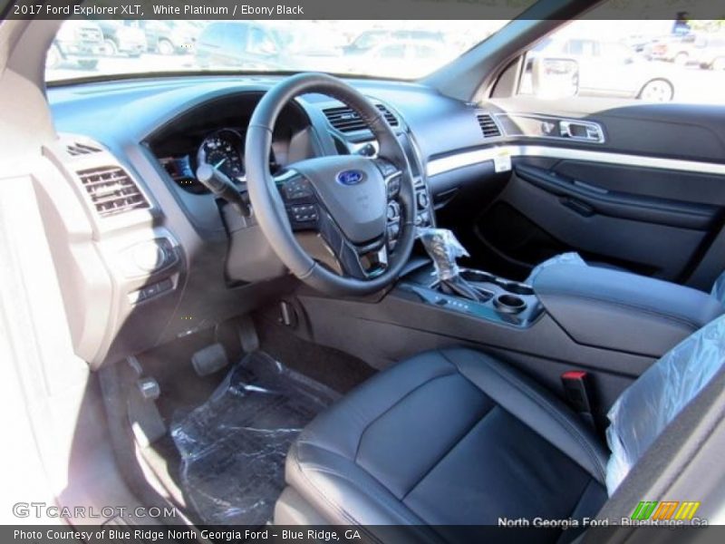 White Platinum / Ebony Black 2017 Ford Explorer XLT