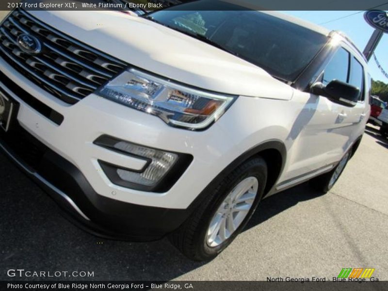 White Platinum / Ebony Black 2017 Ford Explorer XLT