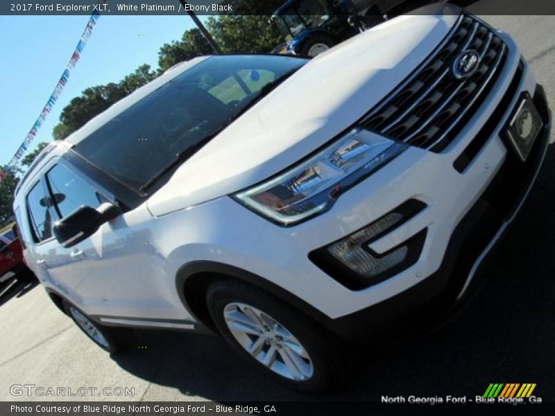 White Platinum / Ebony Black 2017 Ford Explorer XLT