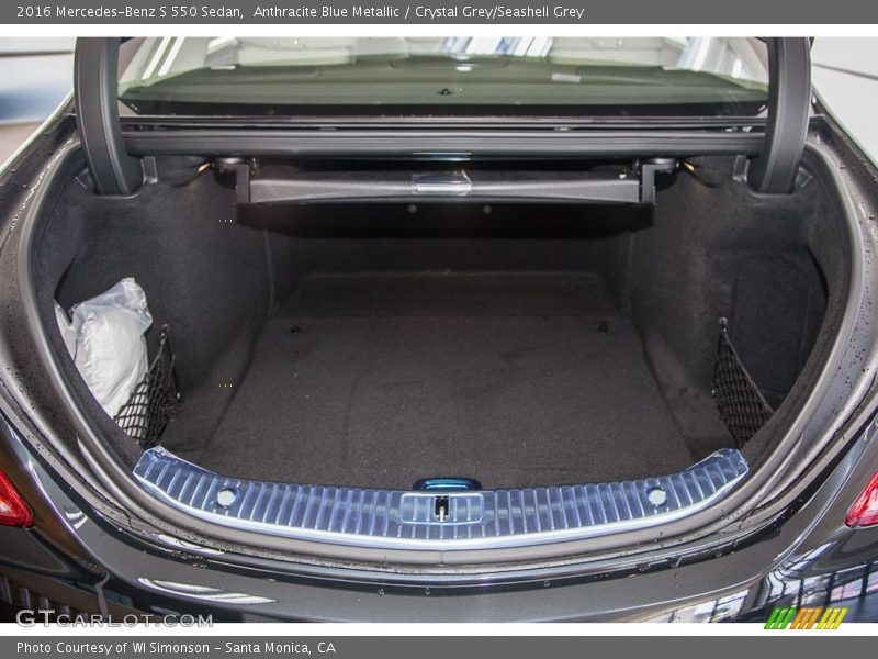 Anthracite Blue Metallic / Crystal Grey/Seashell Grey 2016 Mercedes-Benz S 550 Sedan