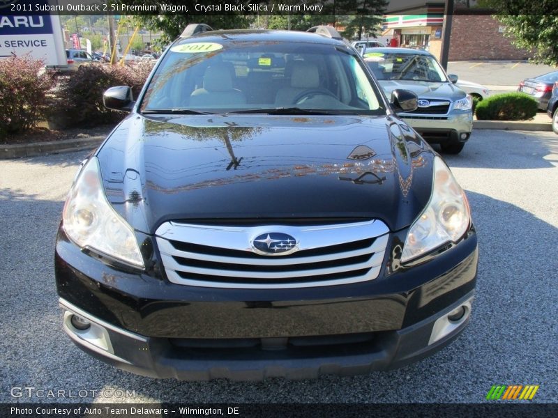 Crystal Black Silica / Warm Ivory 2011 Subaru Outback 2.5i Premium Wagon