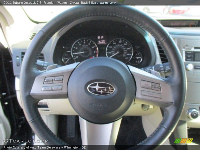 Crystal Black Silica / Warm Ivory 2011 Subaru Outback 2.5i Premium Wagon