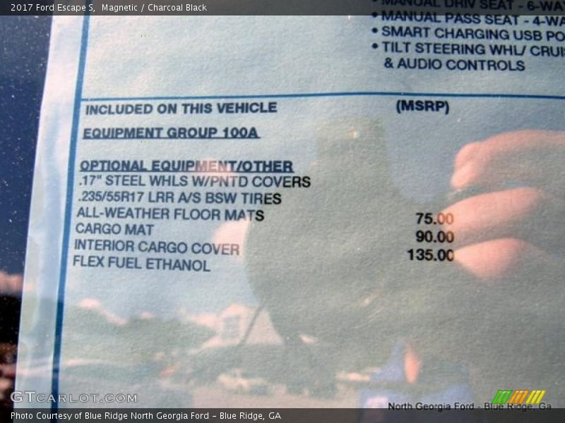 Magnetic / Charcoal Black 2017 Ford Escape S