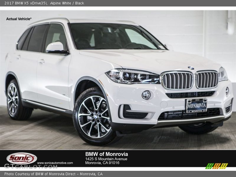 Alpine White / Black 2017 BMW X5 xDrive35i
