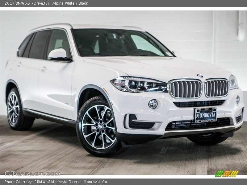 Alpine White / Black 2017 BMW X5 xDrive35i