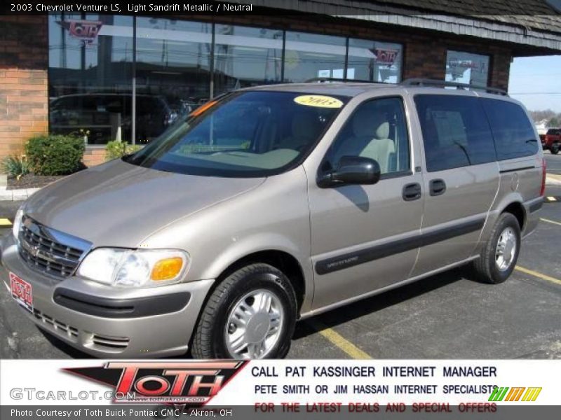 Light Sandrift Metallic / Neutral 2003 Chevrolet Venture LS