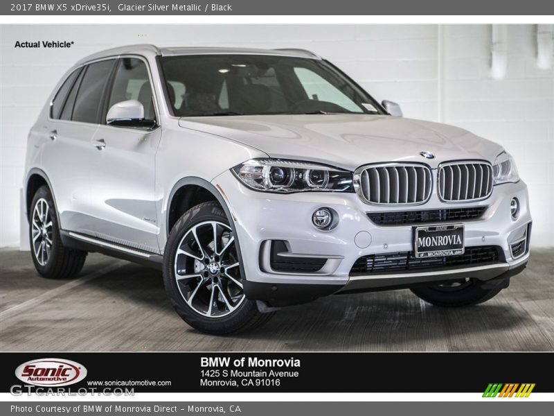 Glacier Silver Metallic / Black 2017 BMW X5 xDrive35i