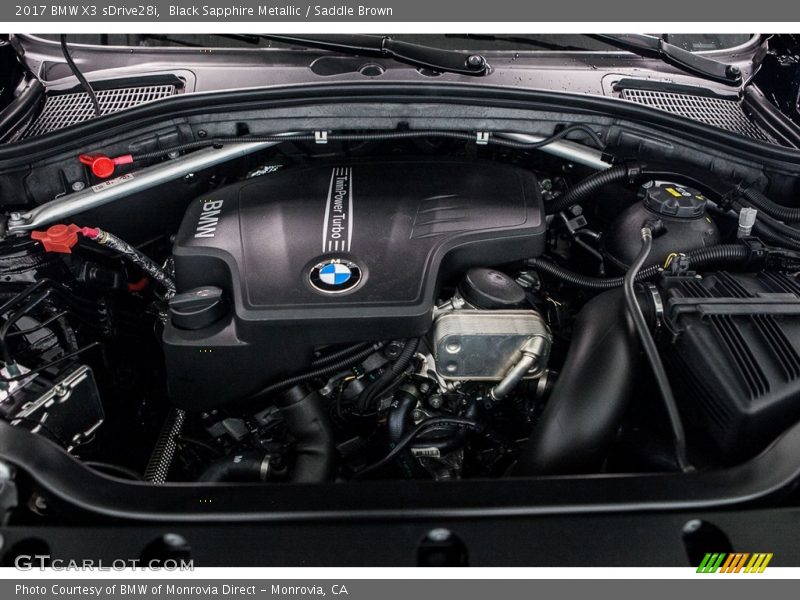 Black Sapphire Metallic / Saddle Brown 2017 BMW X3 sDrive28i