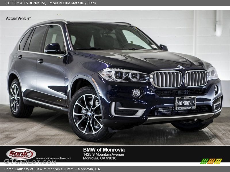 Imperial Blue Metallic / Black 2017 BMW X5 sDrive35i