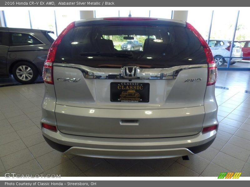 Alabaster Silver Metallic / Black 2016 Honda CR-V EX AWD