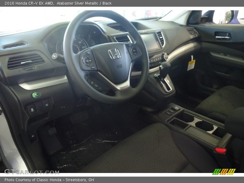 Alabaster Silver Metallic / Black 2016 Honda CR-V EX AWD