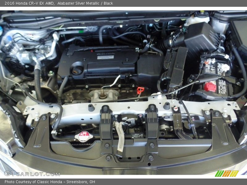 Alabaster Silver Metallic / Black 2016 Honda CR-V EX AWD
