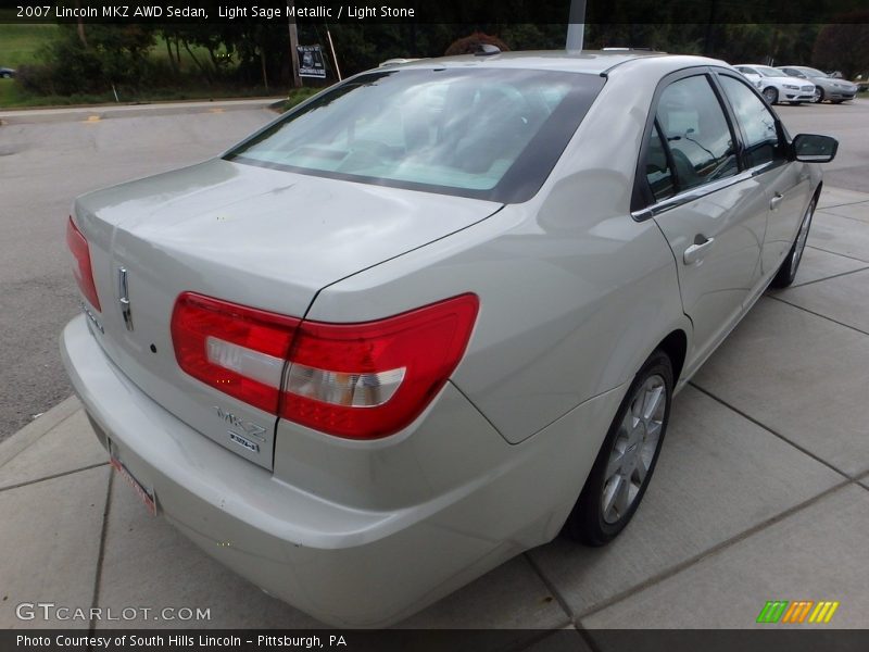 Light Sage Metallic / Light Stone 2007 Lincoln MKZ AWD Sedan