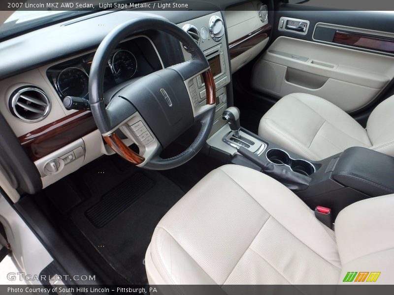 Light Sage Metallic / Light Stone 2007 Lincoln MKZ AWD Sedan