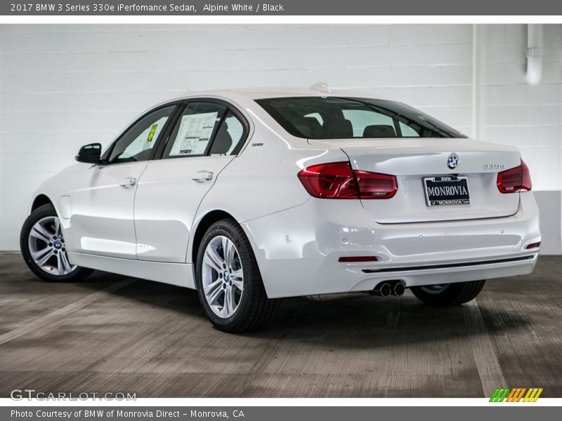 Alpine White / Black 2017 BMW 3 Series 330e iPerfomance Sedan