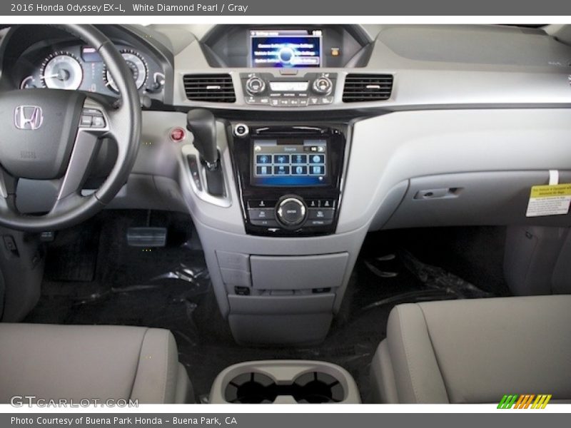 White Diamond Pearl / Gray 2016 Honda Odyssey EX-L