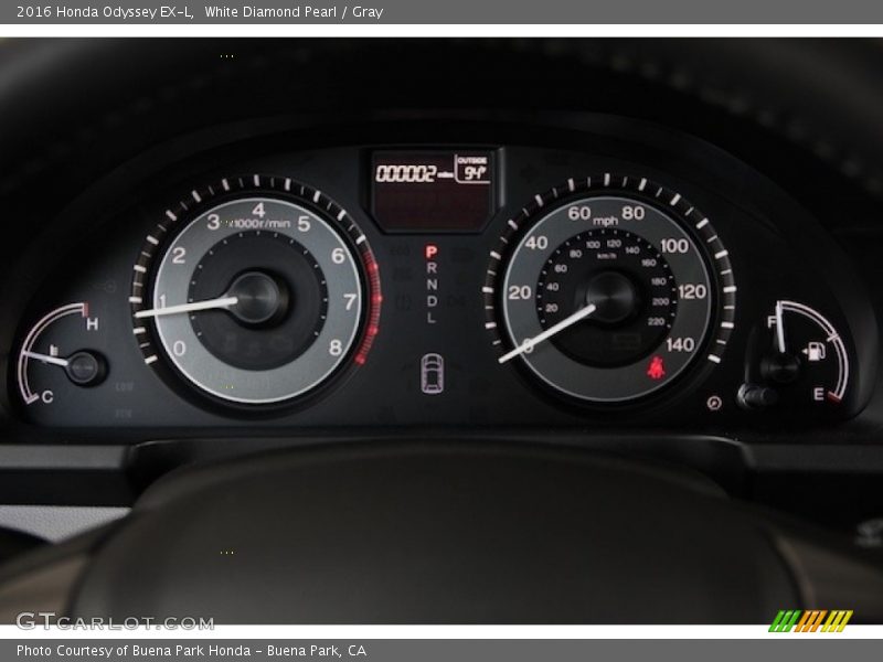 White Diamond Pearl / Gray 2016 Honda Odyssey EX-L