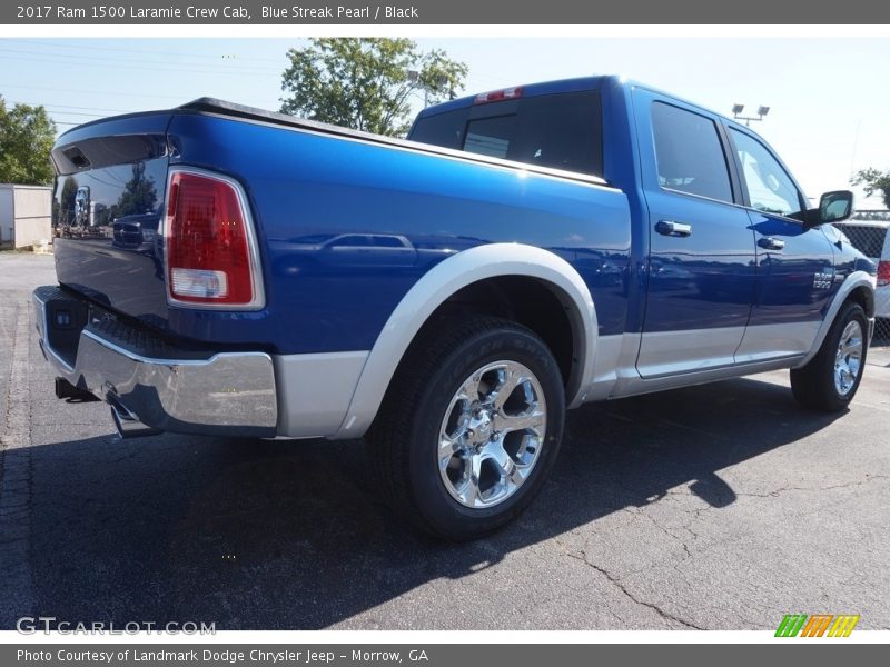 Blue Streak Pearl / Black 2017 Ram 1500 Laramie Crew Cab