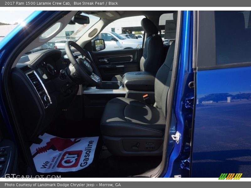 Blue Streak Pearl / Black 2017 Ram 1500 Laramie Crew Cab