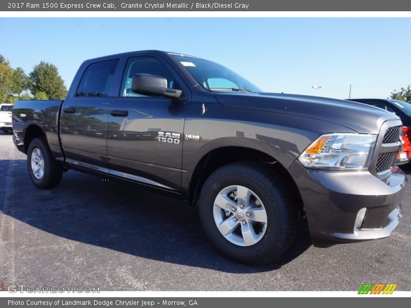Granite Crystal Metallic / Black/Diesel Gray 2017 Ram 1500 Express Crew Cab