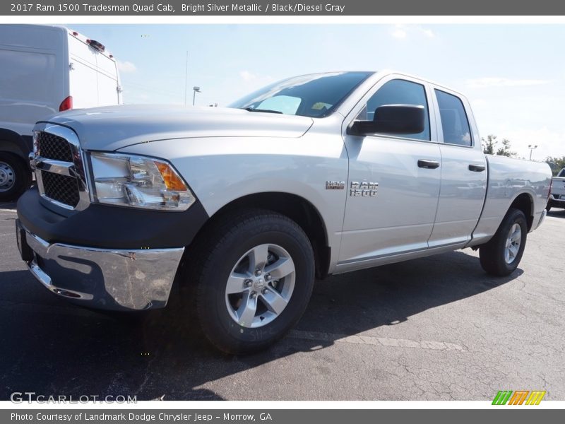 Bright Silver Metallic / Black/Diesel Gray 2017 Ram 1500 Tradesman Quad Cab