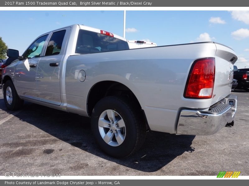 Bright Silver Metallic / Black/Diesel Gray 2017 Ram 1500 Tradesman Quad Cab