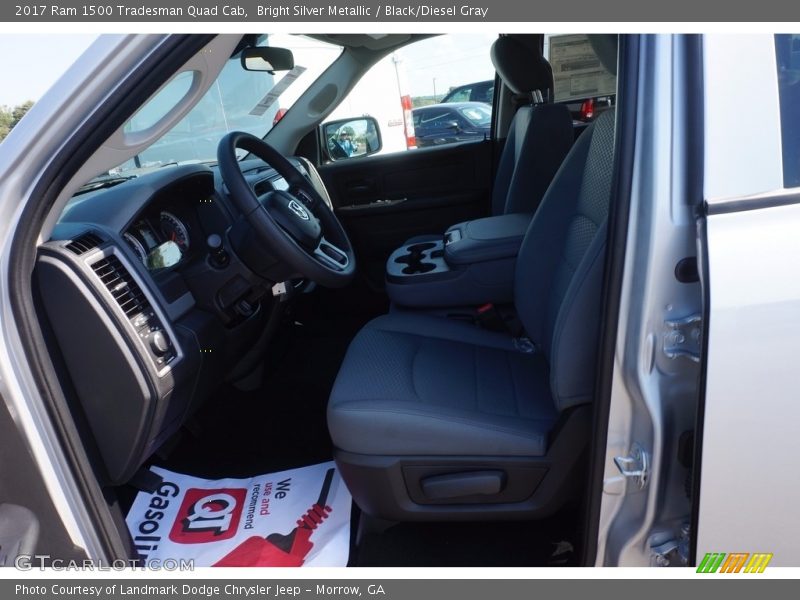 Bright Silver Metallic / Black/Diesel Gray 2017 Ram 1500 Tradesman Quad Cab