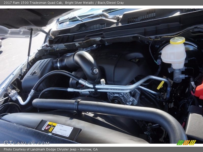 Bright Silver Metallic / Black/Diesel Gray 2017 Ram 1500 Tradesman Quad Cab